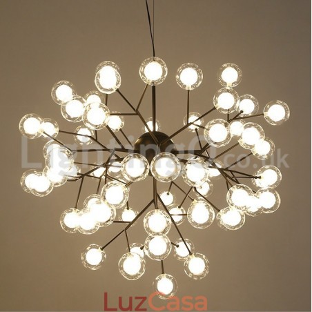 Lustre de vidro com bolhas moleculares pós-modernas nórdicas Lustre de vidro com bolhas moleculares pós-modernas nórdicas