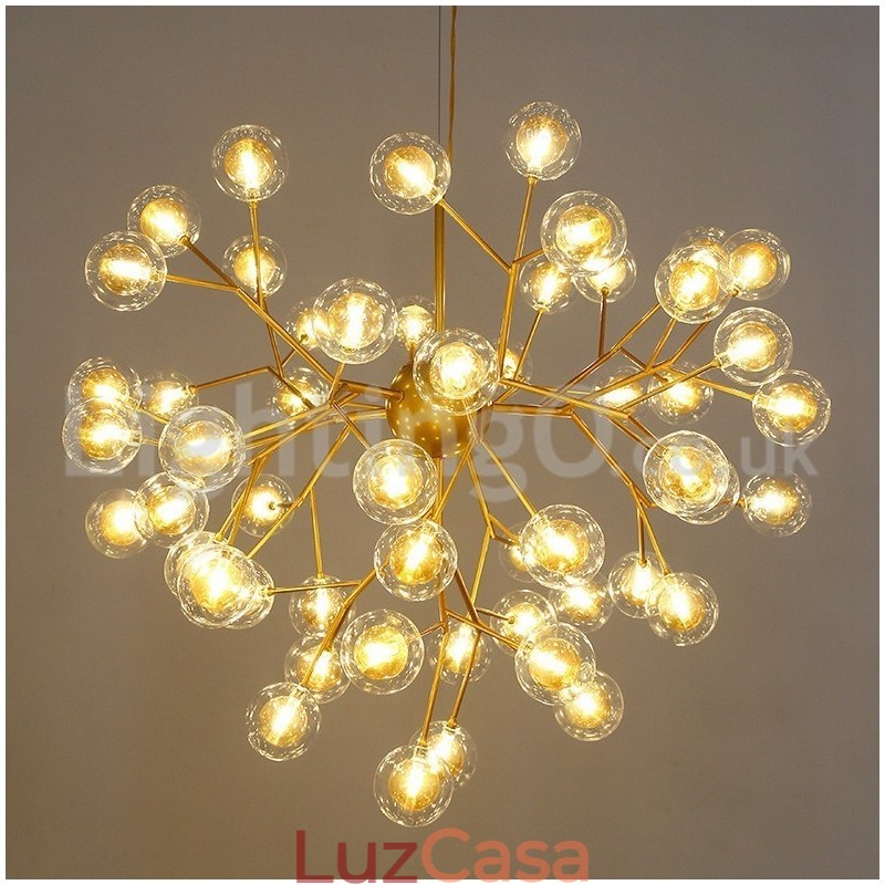 Lustre de vidro com bolhas moleculares pós-modernas nórdicas