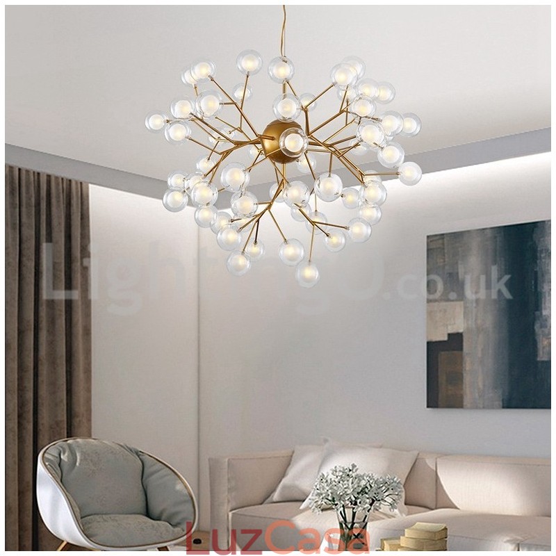Lustre de vidro com bolhas moleculares pós-modernas nórdicas