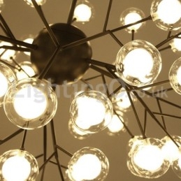 Lustre de vidro com bolhas moleculares pós-modernas nórdicas