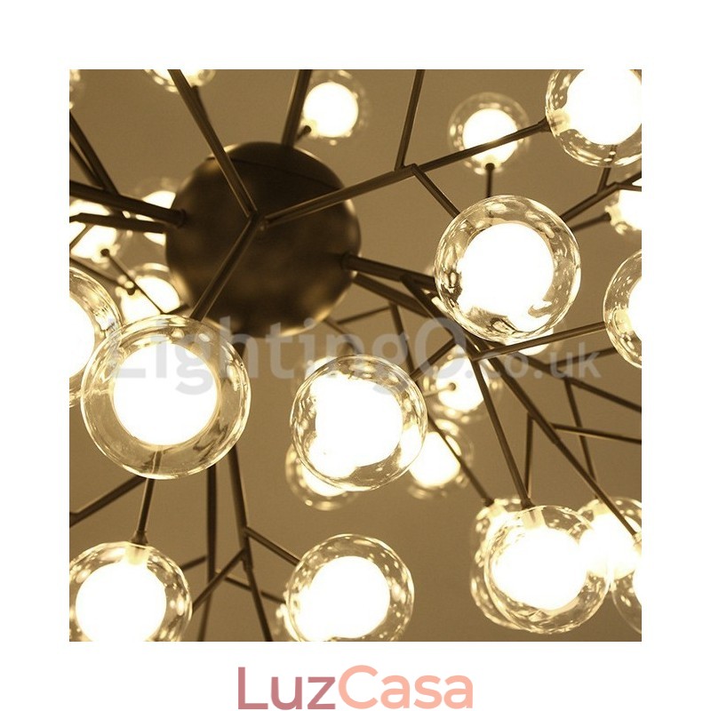 Lustre de vidro com bolhas moleculares pós-modernas nórdicas