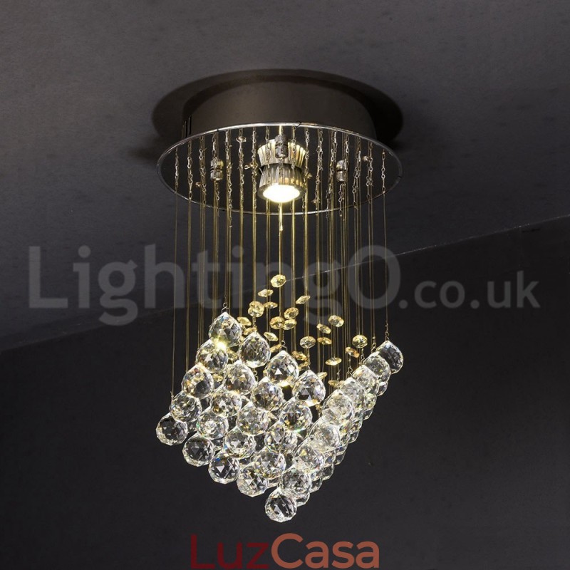 1 Luz Moderna K9 Cristal Teto Pendente Luz Interior Lustre Iluminação Lâmpadas Luminárias