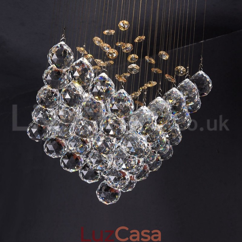 1 Luz Moderna K9 Cristal Teto Pendente Luz Interior Lustre Iluminação Lâmpadas Luminárias
