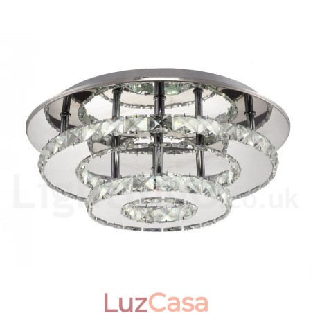 Luzes de teto embutidas de cristal redondas modernas reguláveis com controle remoto Luzes de teto embutidas de cristal redondas modernas reguláveis com controle remoto