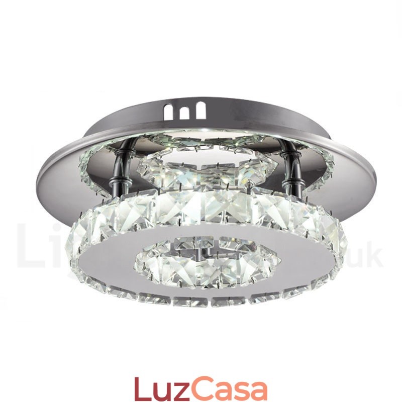 Luzes de teto embutidas de cristal redondas modernas reguláveis com controle remoto