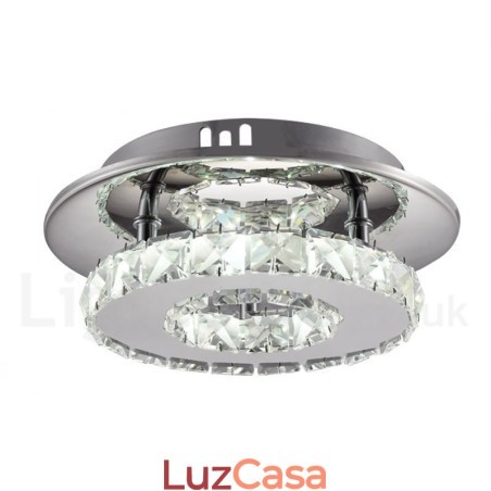 Luzes de teto embutidas de cristal redondas modernas reguláveis com controle remoto Luzes de teto embutidas de cristal redondas modernas reguláveis com controle remoto