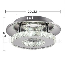 Luzes de teto embutidas de cristal redondas modernas reguláveis com controle remoto