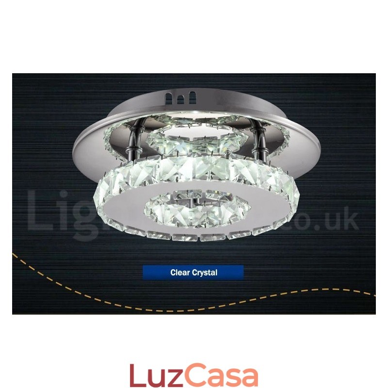 Luzes de teto embutidas de cristal redondas modernas reguláveis com controle remoto