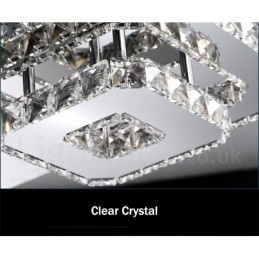 Luzes de teto embutidas de cristal quadrado moderno regulável com controle remoto