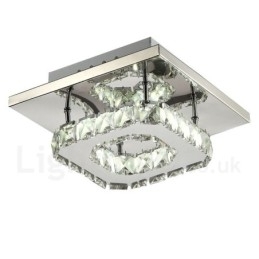 Luzes de teto embutidas de cristal quadrado moderno regulável com controle remoto