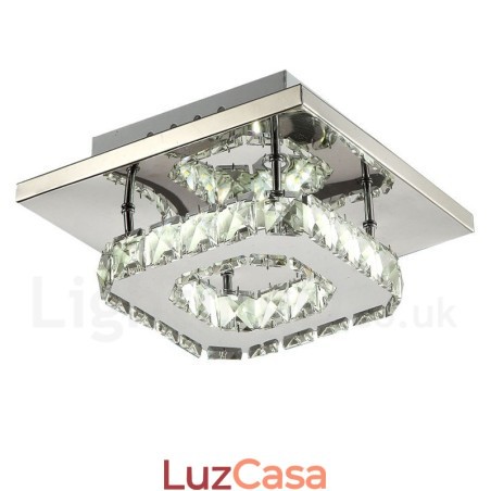 Luzes de teto embutidas de cristal quadrado moderno regulável com controle remoto Luzes de teto embutidas de cristal quadrado moderno regulável com controle remoto