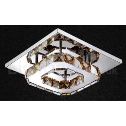 Luzes de teto embutidas de cristal quadrado moderno regulável com controle remoto