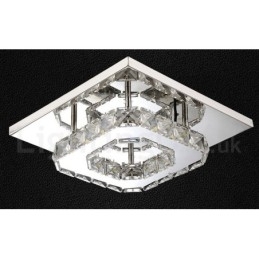 Luzes de teto embutidas de cristal quadrado moderno regulável com controle remoto