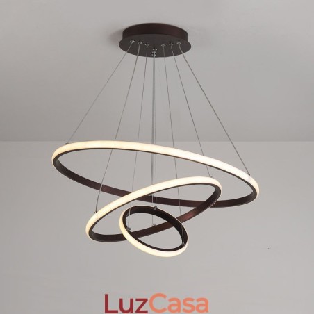 Luminária pendente de luz externa com controle remoto e anéis de design moderno reguláveis Luminária pendente de luz externa com controle remoto e anéis de design moderno reguláveis