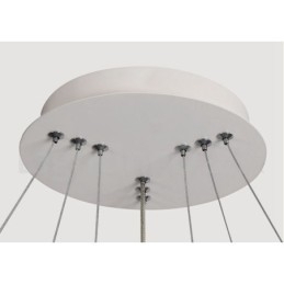 Luminária pendente de luz externa com controle remoto e anéis de design moderno reguláveis