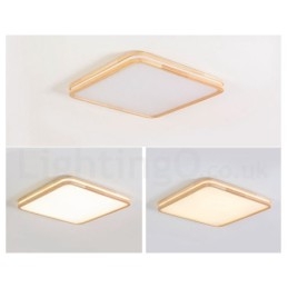 Luminária de teto de madeira ultrafina, redonda, quadrada, retangular, abajur de acrílico de madeira maciça, estilo nórdico