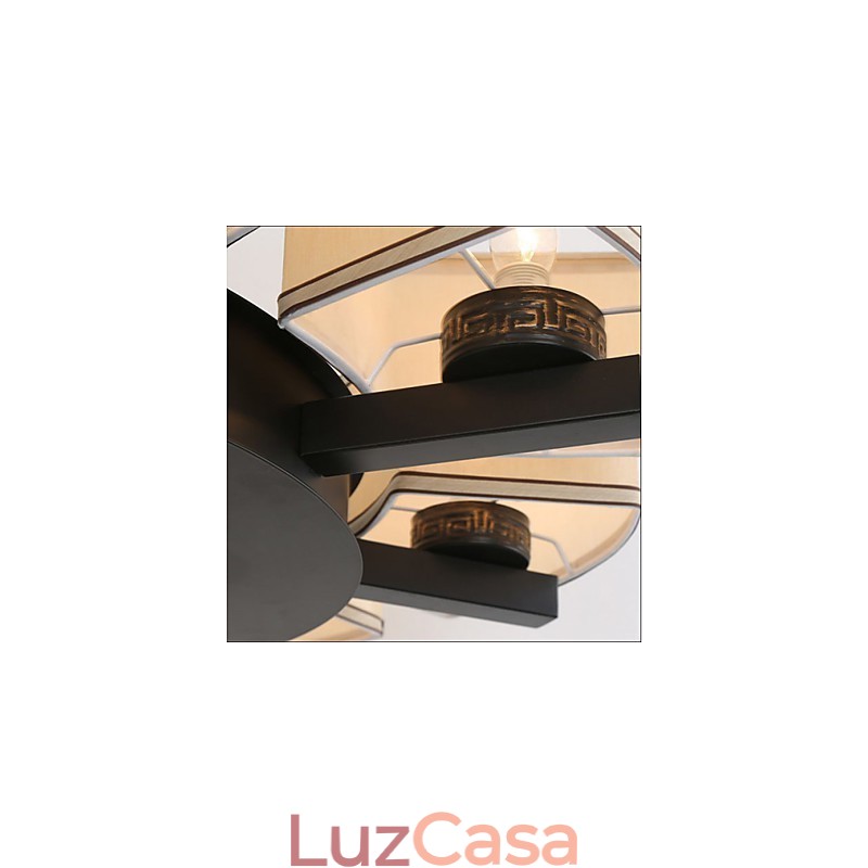 Lustre de estilo chinês Ferro Cobre Imitação Lâmpadas de Ar