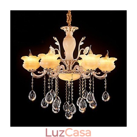 Luminária pendente de cristal jade estilo vela lustre Luminária pendente de cristal jade estilo vela lustre