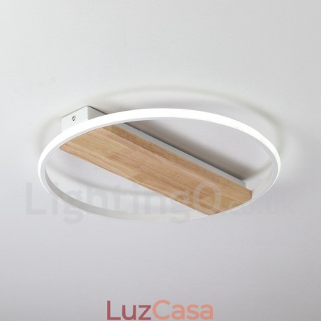 Luminária de teto de madeira redonda branca regulável, luminária de teto ultrafina, também pode ser usada como luminária de parede Luminária de teto de madeira redonda branca regulável, luminária de teto ultrafina, também pode ser usada como luminária de parede