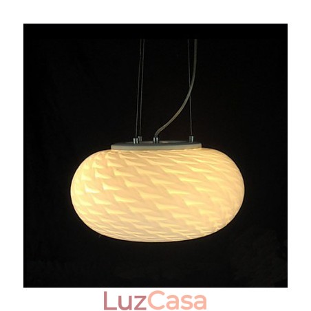 Lustre moderno minimalista esculpido em branco leitoso Lustre moderno minimalista esculpido em branco leitoso