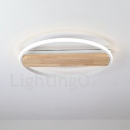 Luminária de teto de madeira redonda branca regulável, luminária de teto ultrafina, também pode ser usada como luminária de parede
