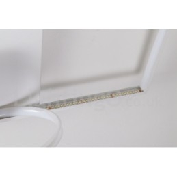 Luminária de teto de madeira quadrada branca regulável, luminária de teto ultrafina, também pode ser usada como luminária de parede