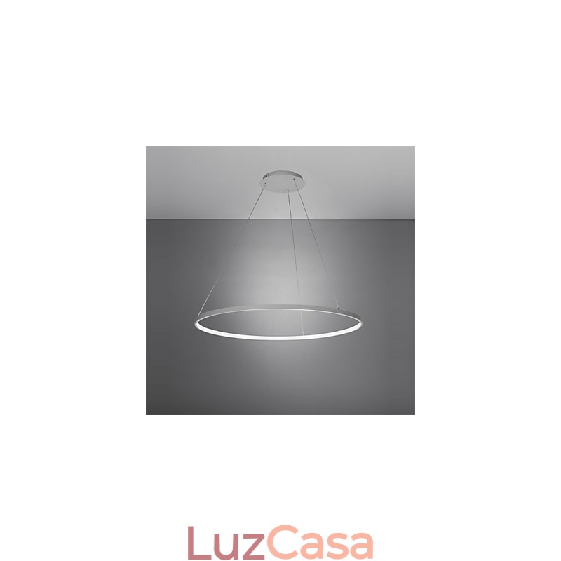 Luminária pendente regulável de 63 W e 100 cm de diâmetro com design moderno em anel