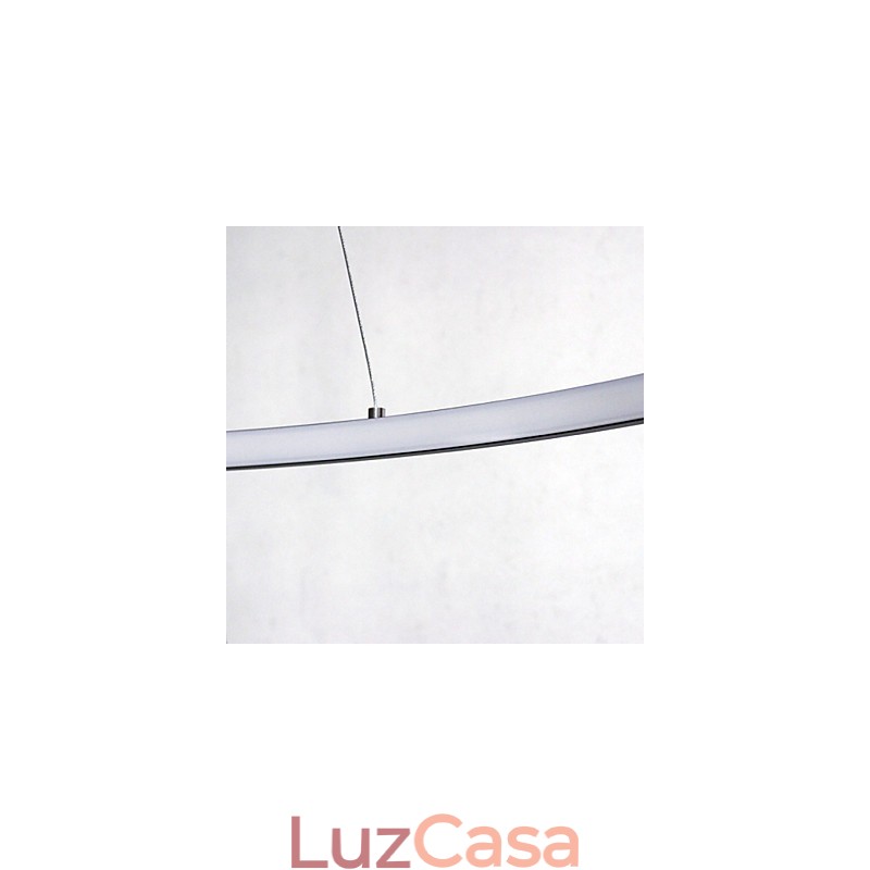 Luminária pendente regulável de 63 W e 100 cm de diâmetro com design moderno em anel