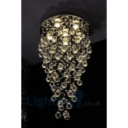 6 Luzes Modernas K9 Cristal Redonda Montagem Embutida Luz de Teto