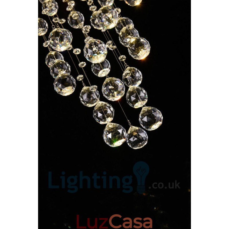 6 Luzes Modernas K9 Cristal Redonda Montagem Embutida Luz de Teto