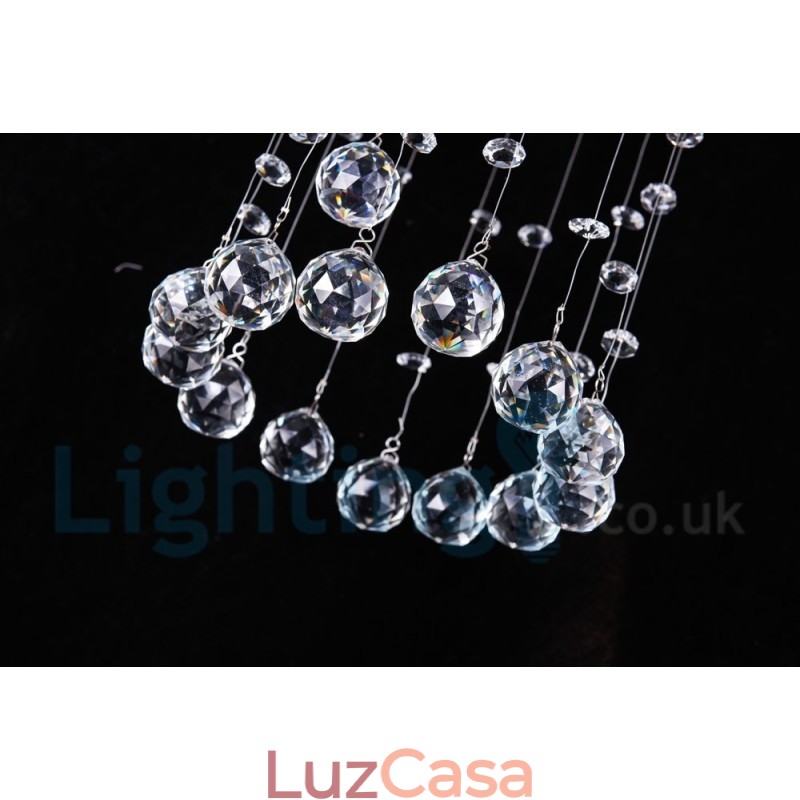 1 Luz Barato Moderno K9 Cristal Redondo Montagem Embutida Luz de Teto