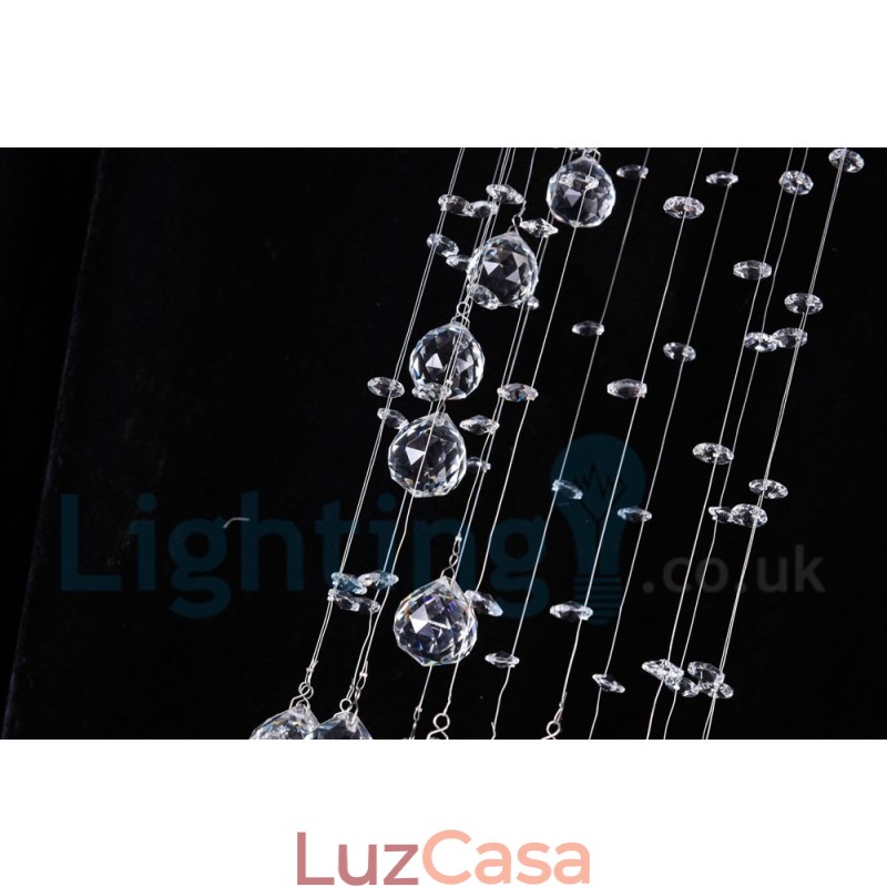 1 Luz Barato Moderno K9 Cristal Redondo Montagem Embutida Luz de Teto