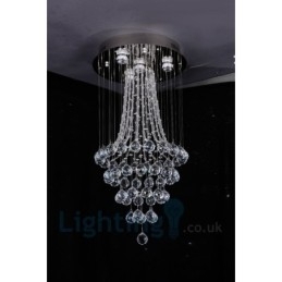 4 Luzes Modernas K9 Cristal Redonda Montagem Embutida Luz de Teto