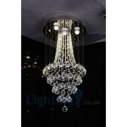 4 Luzes Modernas K9 Cristal Redonda Montagem Embutida Luz de Teto