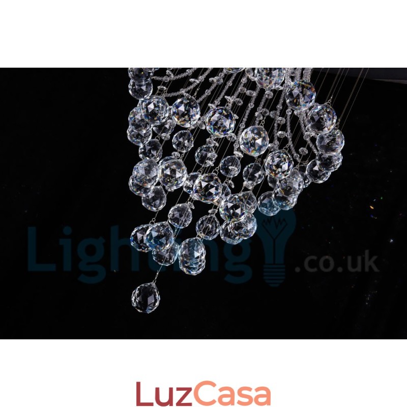 4 Luzes Modernas K9 Cristal Redonda Montagem Embutida Luz de Teto