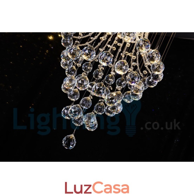 4 Luzes Modernas K9 Cristal Redonda Montagem Embutida Luz de Teto