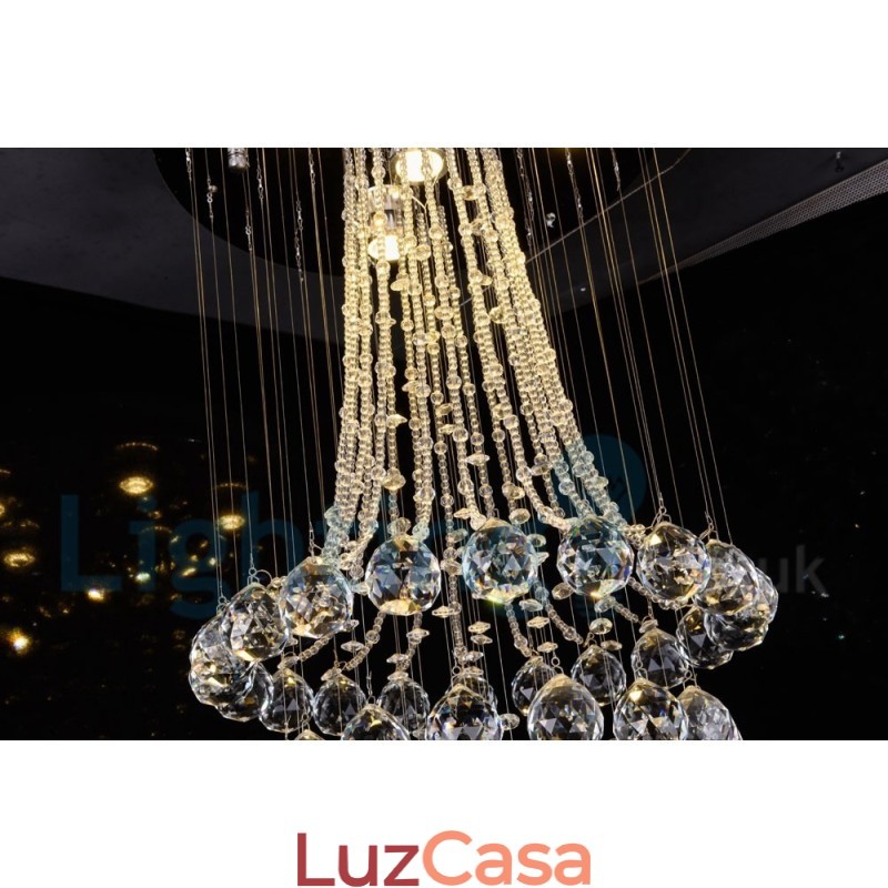 4 Luzes Modernas K9 Cristal Redonda Montagem Embutida Luz de Teto