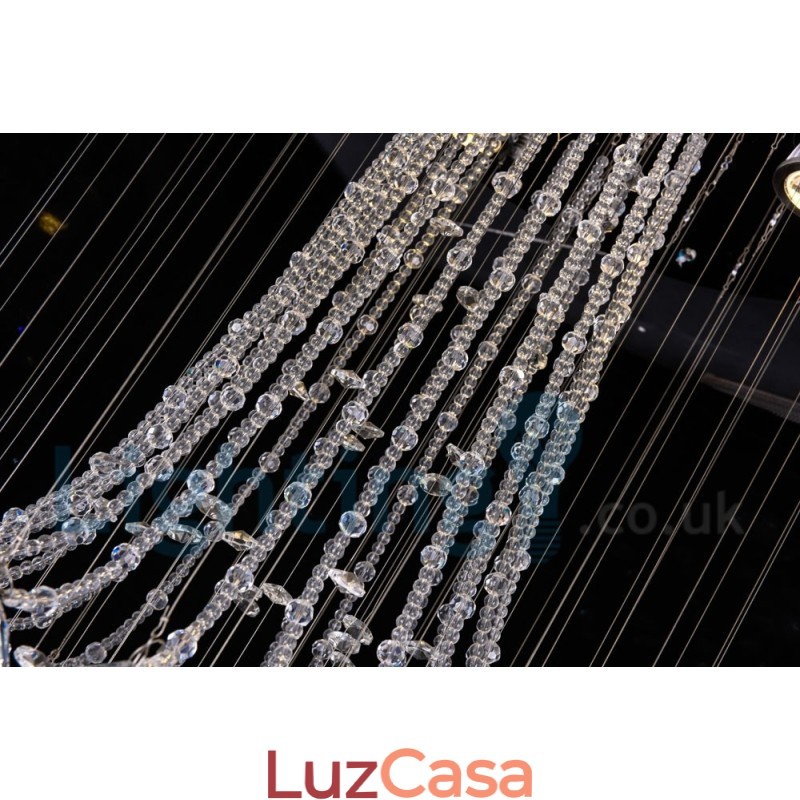 4 Luzes Modernas K9 Cristal Redonda Montagem Embutida Luz de Teto