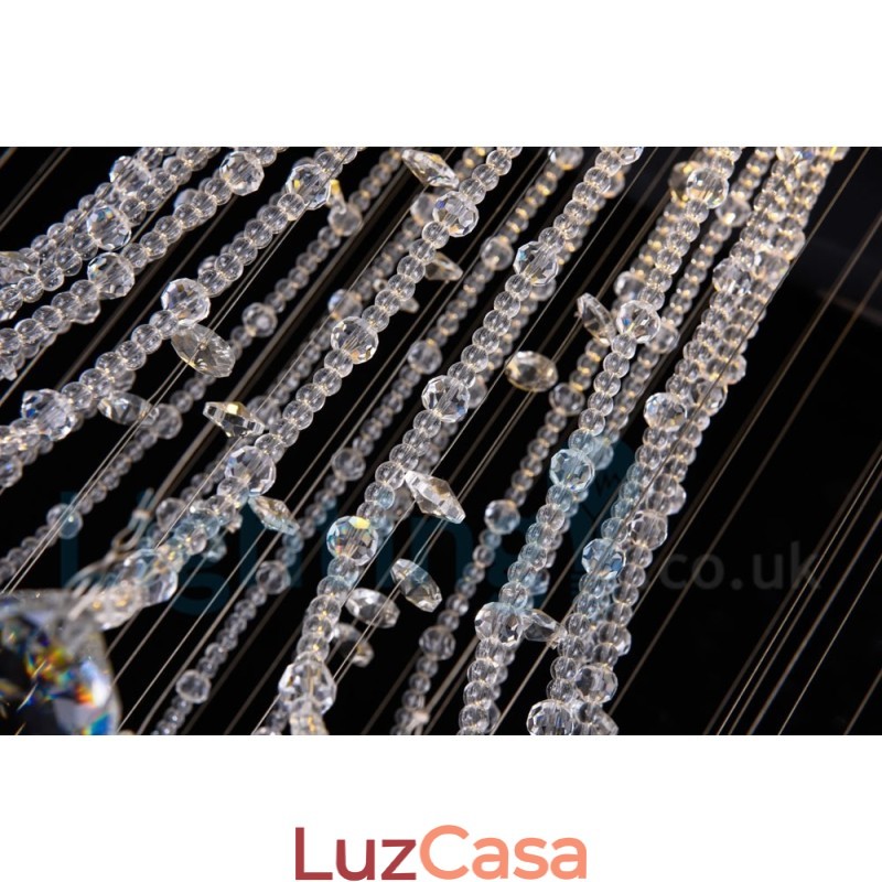 4 Luzes Modernas K9 Cristal Redonda Montagem Embutida Luz de Teto