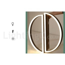 Luminária de teto redonda moderna contemporânea em alumínio, luminária embutida com dimmer remoto, também pode ser usada como luminária de parede