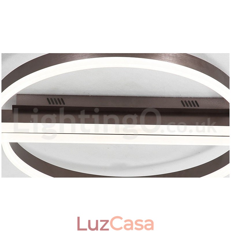Luminária de teto redonda moderna contemporânea em alumínio, luminária embutida com dimmer remoto, também pode ser usada como luminária de parede