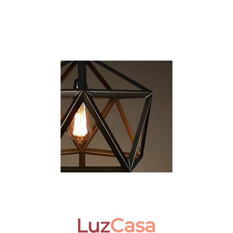 Lustre de metal vintage rústico Lodge