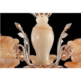 Luminária pendente de cristal jade estilo vela lustre