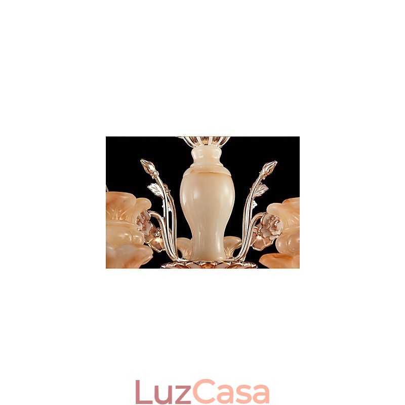 Luminária pendente de cristal jade estilo vela lustre