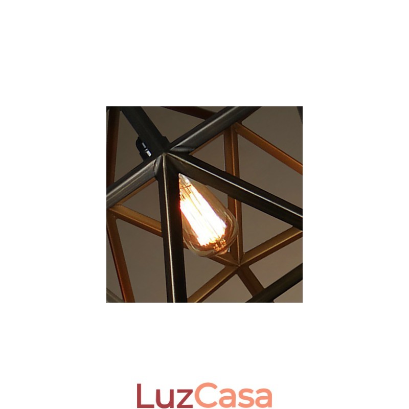 Lustre de metal vintage rústico Lodge