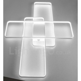 Luminária de teto moderna contemporânea em alumínio com pintura embutida, luminária de parede com dimmer remoto para sala de estar, quarto, também pode ser usada como luminária de parede