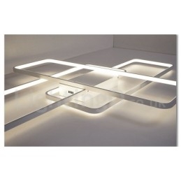Luminária de teto moderna contemporânea em alumínio com pintura embutida, luminária de parede com dimmer remoto para sala de estar, quarto, também pode ser usada como luminária de parede