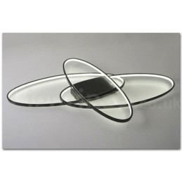 Luminária de teto oval moderna e contemporânea em alumínio com ajuste de intensidade, luminária embutida para sala de estar, quarto, também pode ser usada como luminária de parede