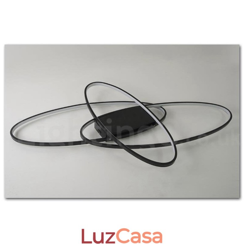 Luminária de teto oval moderna e contemporânea em alumínio com ajuste de intensidade, luminária embutida para sala de estar, quarto, também pode ser usada como luminária de parede