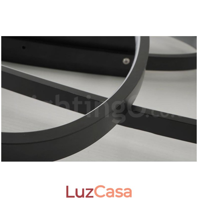 Luminária de teto oval moderna e contemporânea em alumínio com ajuste de intensidade, luminária embutida para sala de estar, quarto, também pode ser usada como luminária de parede